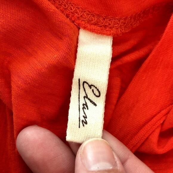 Elan Distressed Short Sleeve Tee Orange Size Small - Picture 6 of 8